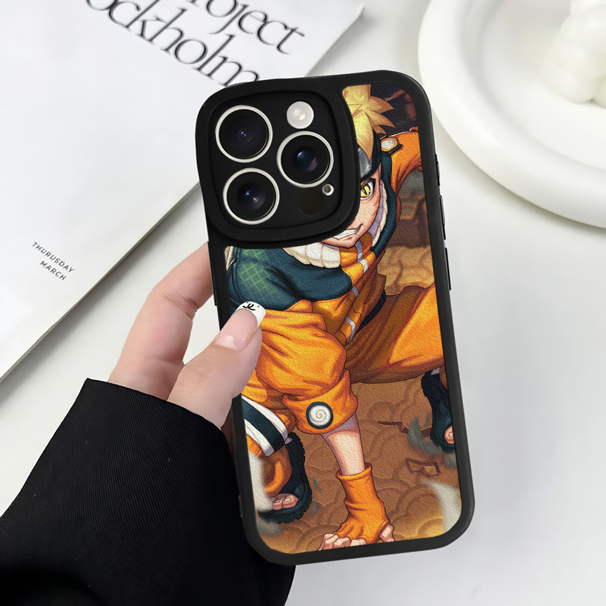 （画像用） NARUTO -ナルト- NARUTO -ナルト- 疾風伝 【iPhone 16シリーズ対応】シリコンスマホケース（レザー調） 材質：シリコン